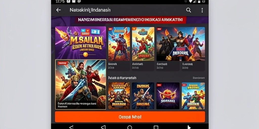 Tampilan home screen yang menarik dan mudah dinavigasi.